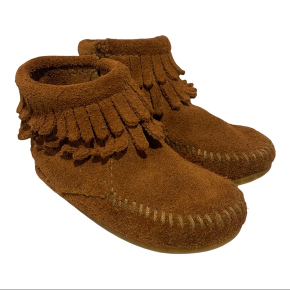 Baby moccasins leather size 4